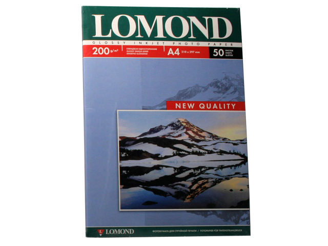Фотобумага Lomond INK JET 200/A4/50 1-сторонняя глянцевая