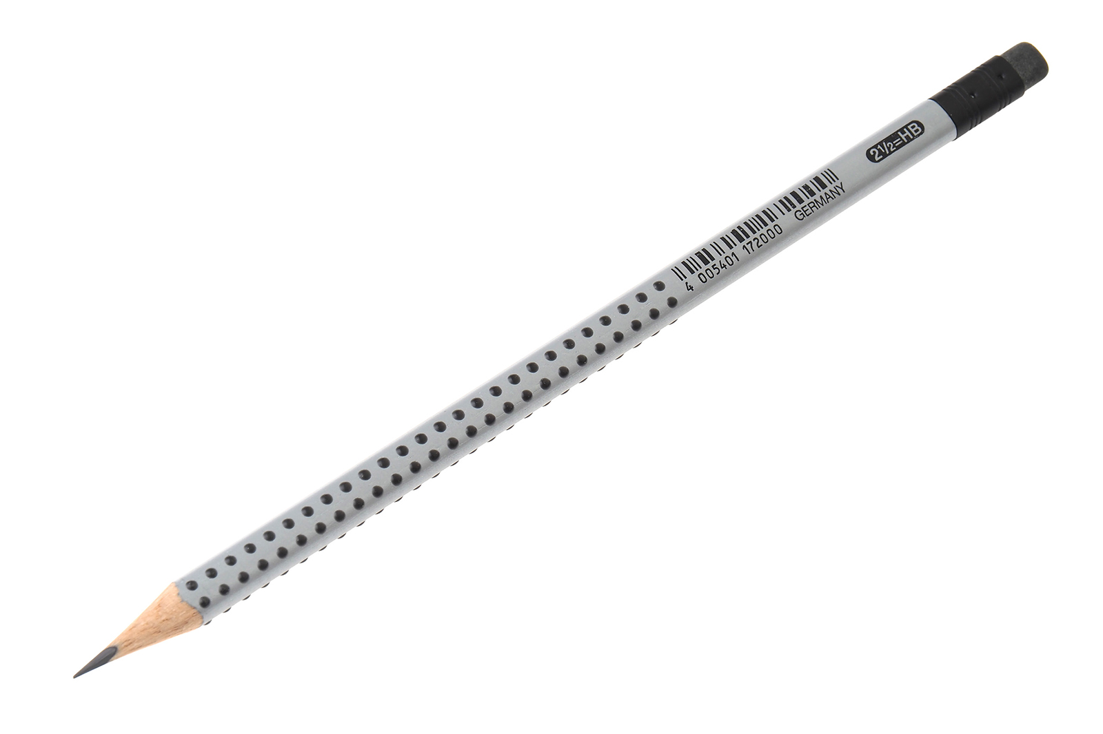 Карандаш чернографитный Grip 2001 FABER-CASTELL HB трехгранный с ластиком, заточенный