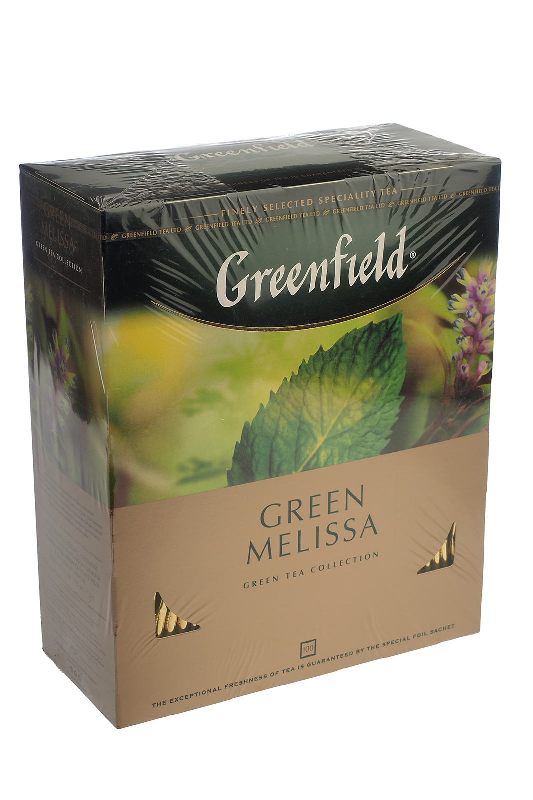 Чай Greenfield Green Melissa зеленый с мятой и мелиссой 100пак./уп.