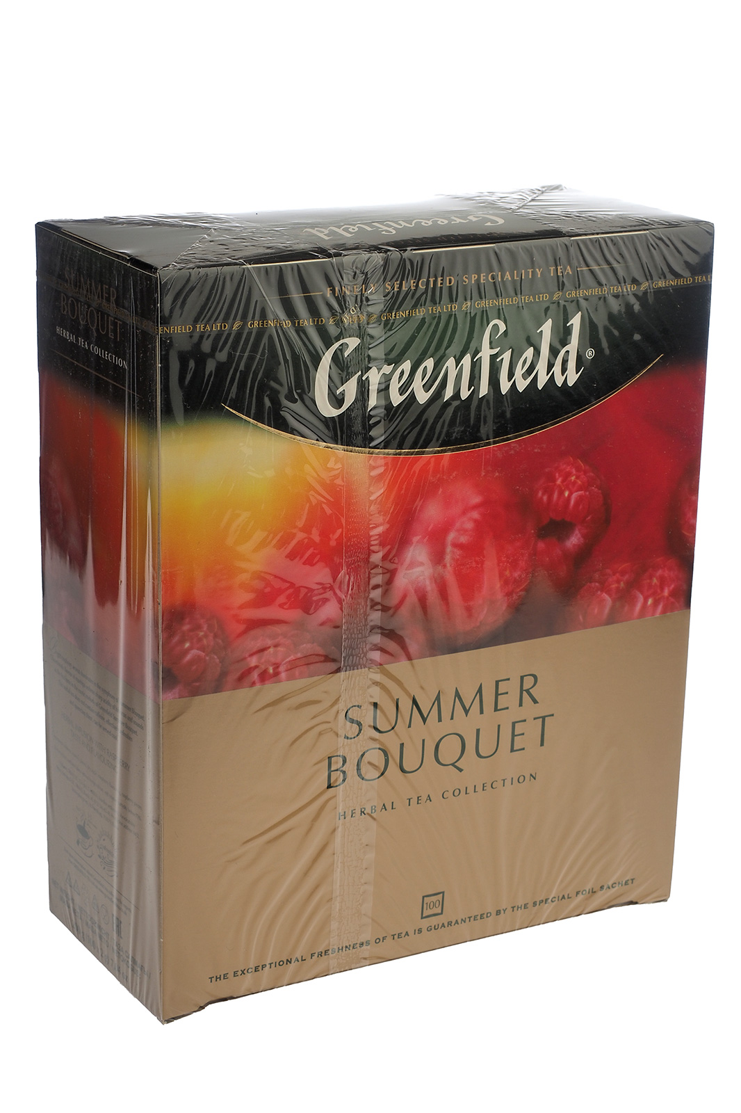 Чай Greenfield Summer Bouquet фруктовый с ароматом малины 100пак./уп.