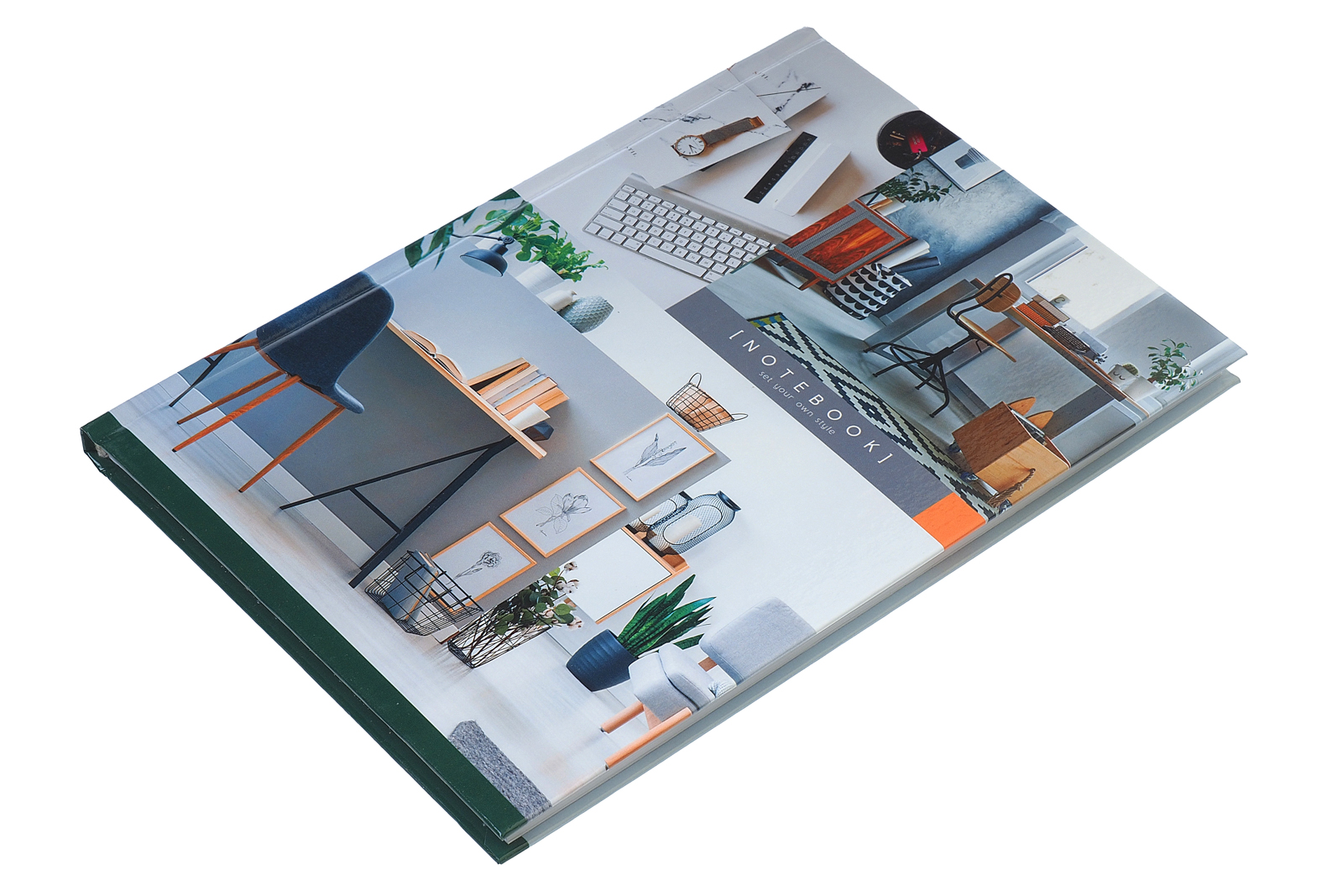 Бизнес-блокнот "Офис. Own Style" А5 133х207мм 80л клетка офсет 65г/м2 книжный переплет крепление сбоку обложка твердая с рисунком глянцевая ламинация Office Space