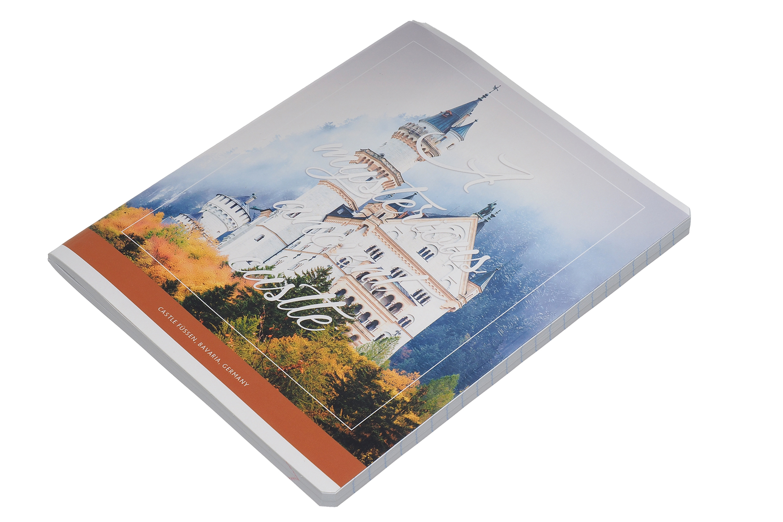 Тетрадь А5 80л. линия скрепка мелованный картон "Путешествия. Mysterious castle" ArtSpace ВД-лак