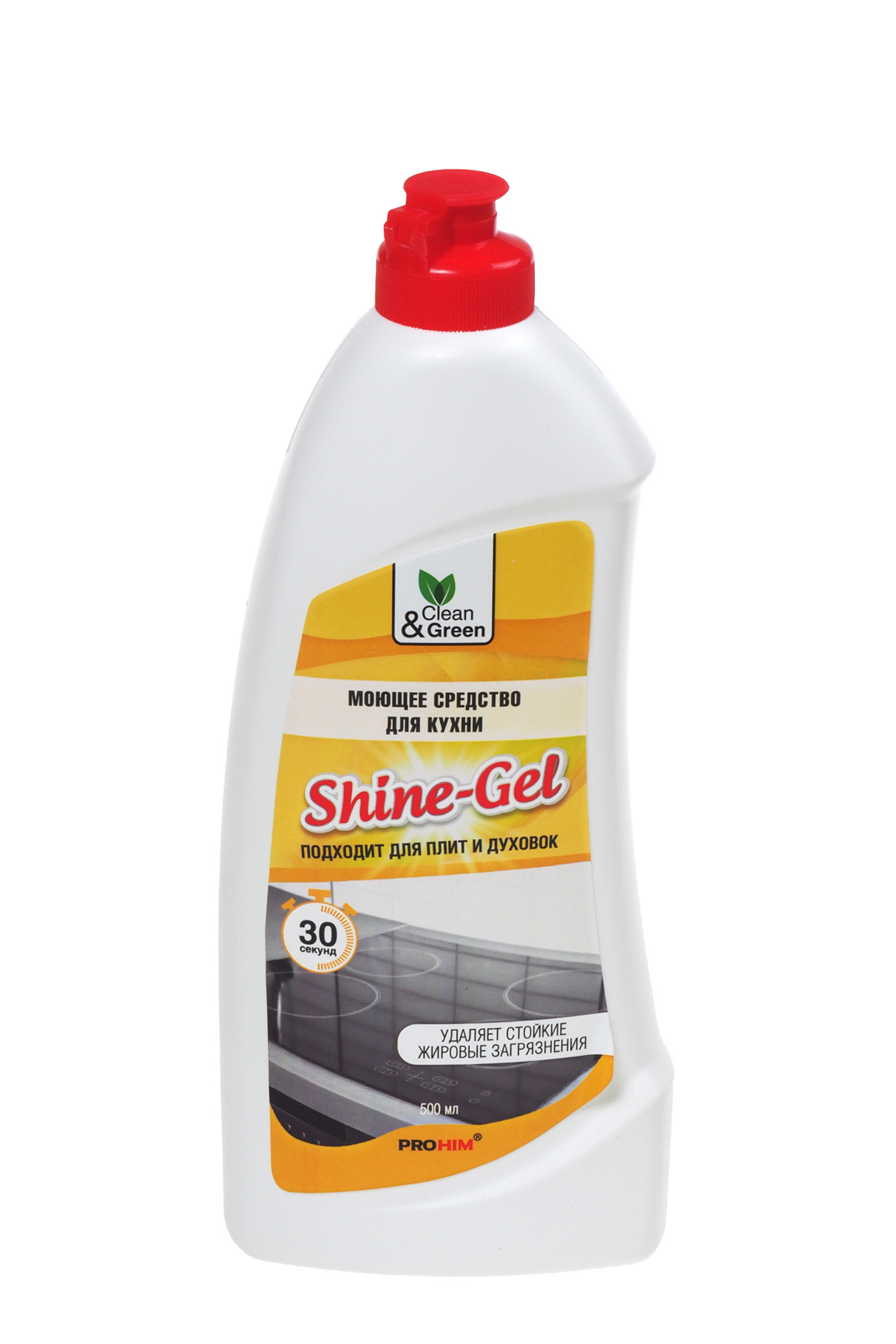 Моющее средство Shine-Gel для кухни "Лайм" 500мл гель флакон антижир Clean&Green (CG8076)