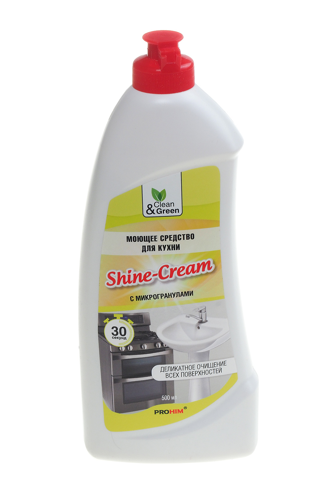 Моющее средство "Shine-Cream" антижир "Свежесть" 500мл крем флакон Clean&Green (CG8077)