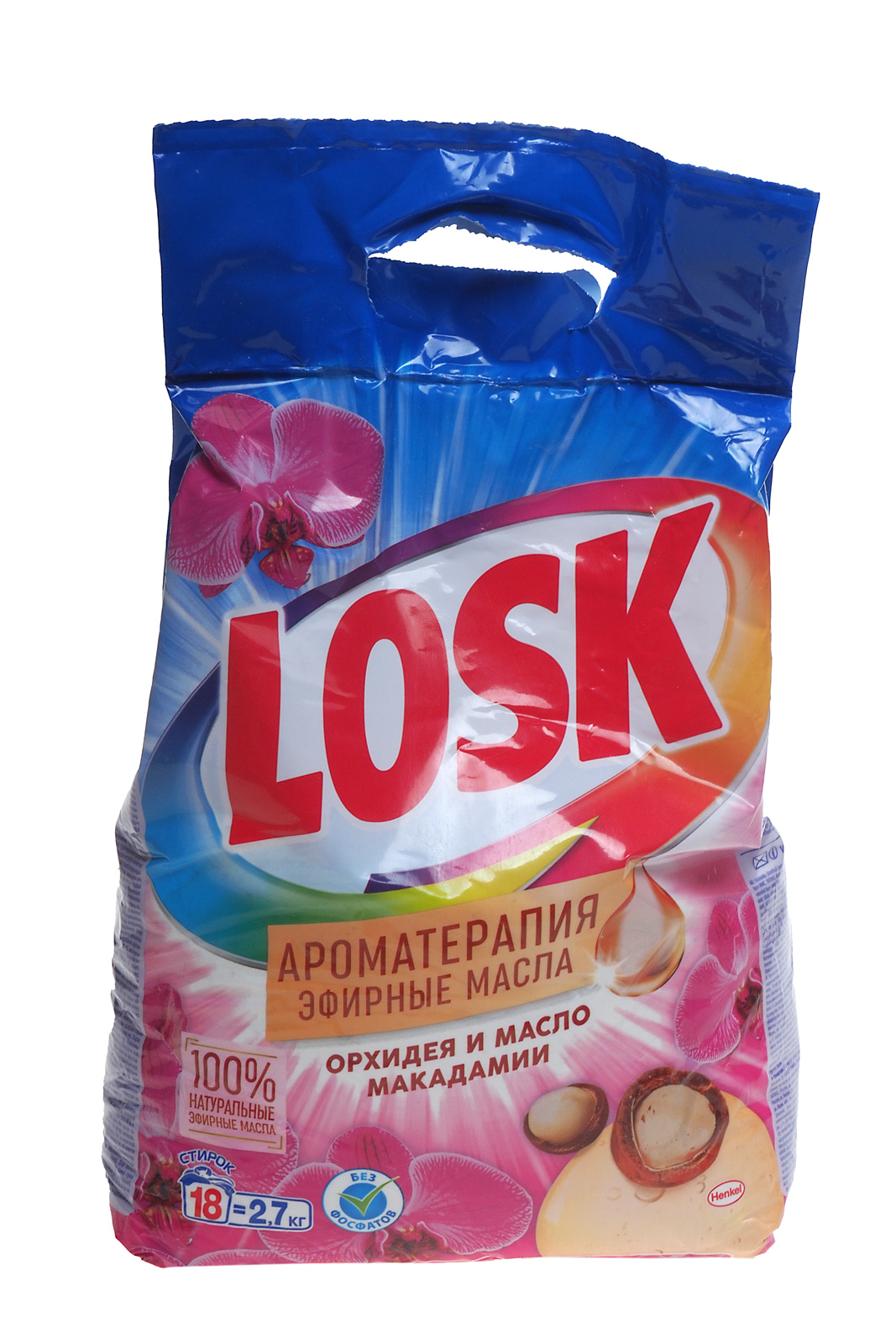 Стиральный порошок Лоск Орхидея и масло макадамии автомат 2.7кг пакет Henkel