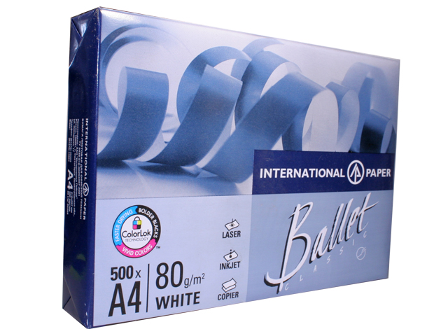 Бумага для офисной техники Ballet Classic белая А4 CIE 153% 80г/м2 500л Светогорский ЦБК