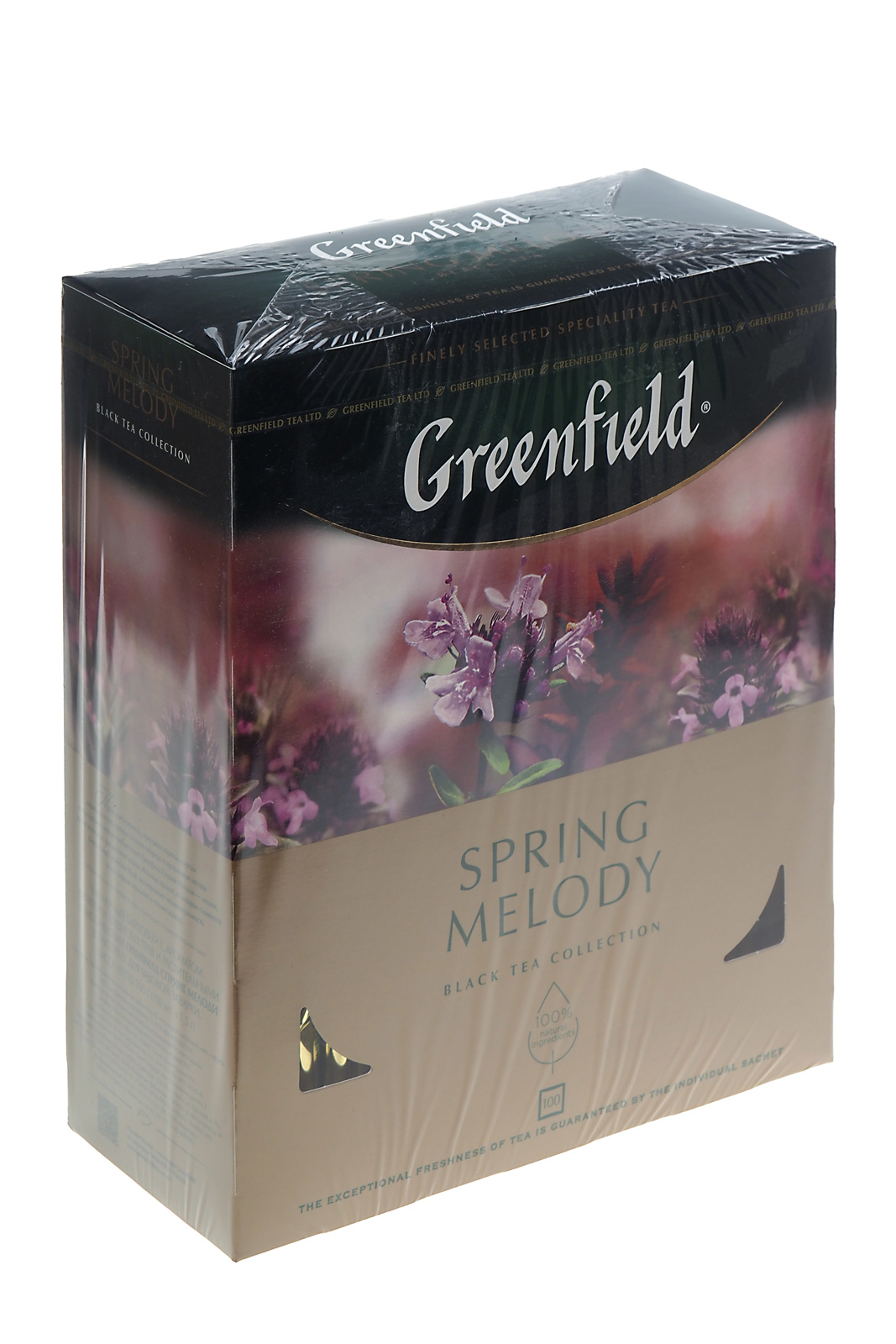 Чай Greenfield Spring Melody черный с чабрецом и мятой 100пак./уп.