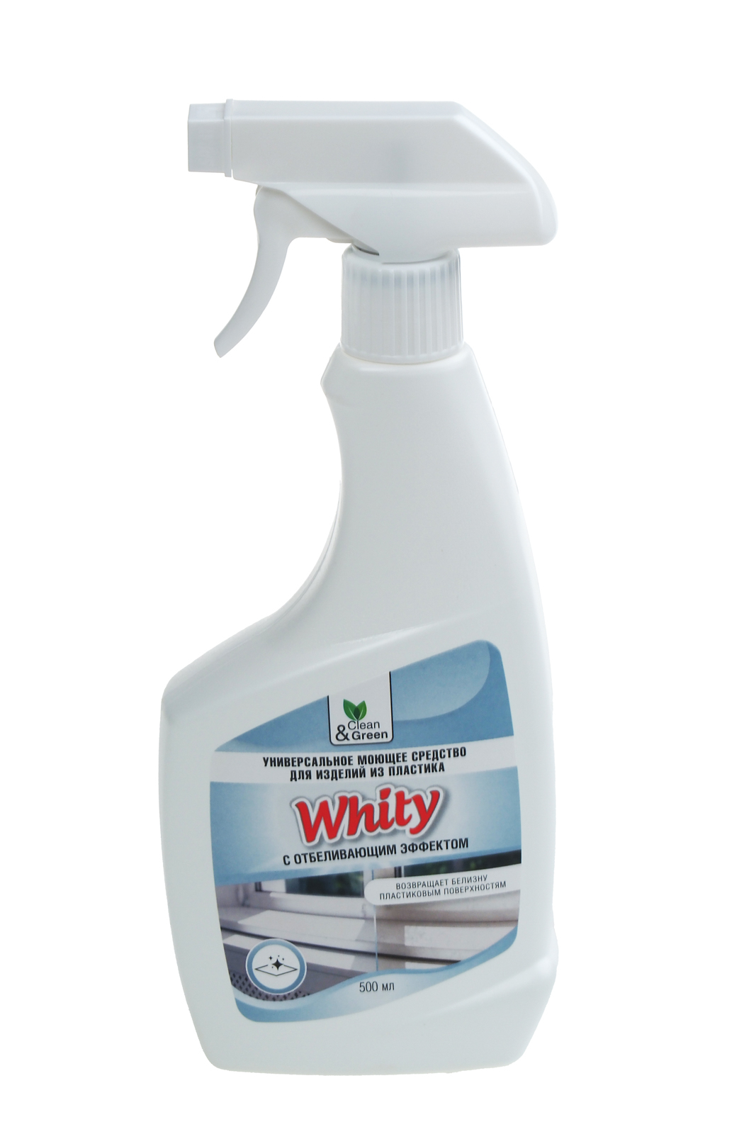 Чистящее средство Whity для пластика отбеливающее 500мл с курком Clean&Green CG8164