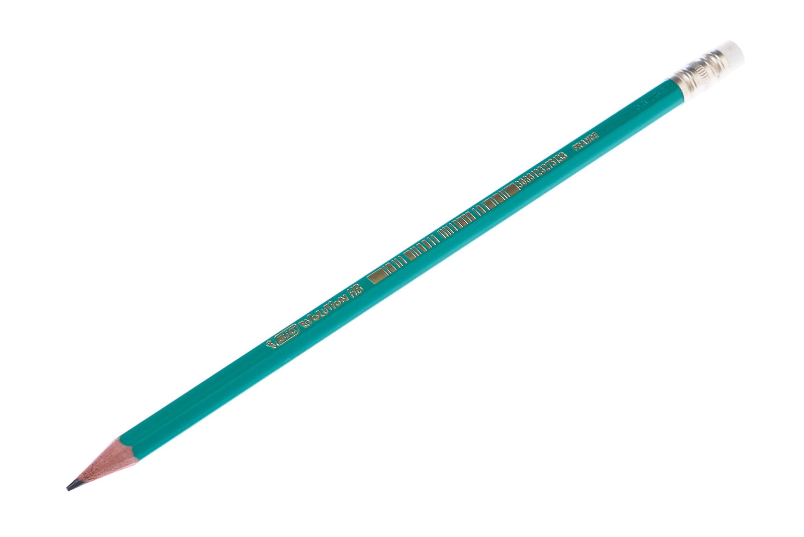 Карандаш чернографитный Evolution BIC HB шестигранный зеленый с ластиком пластиковый корпус