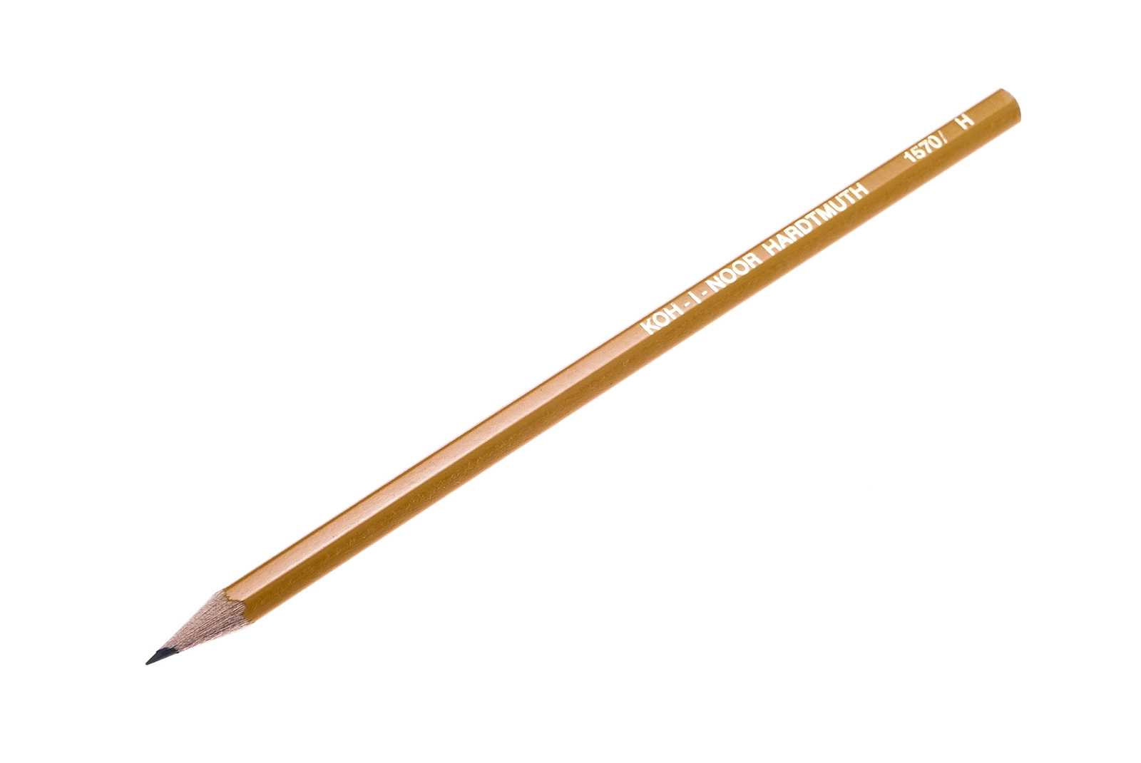 Карандаш чернографитный KOH-I-NOOR H шестигранный желтый деревянный корпус