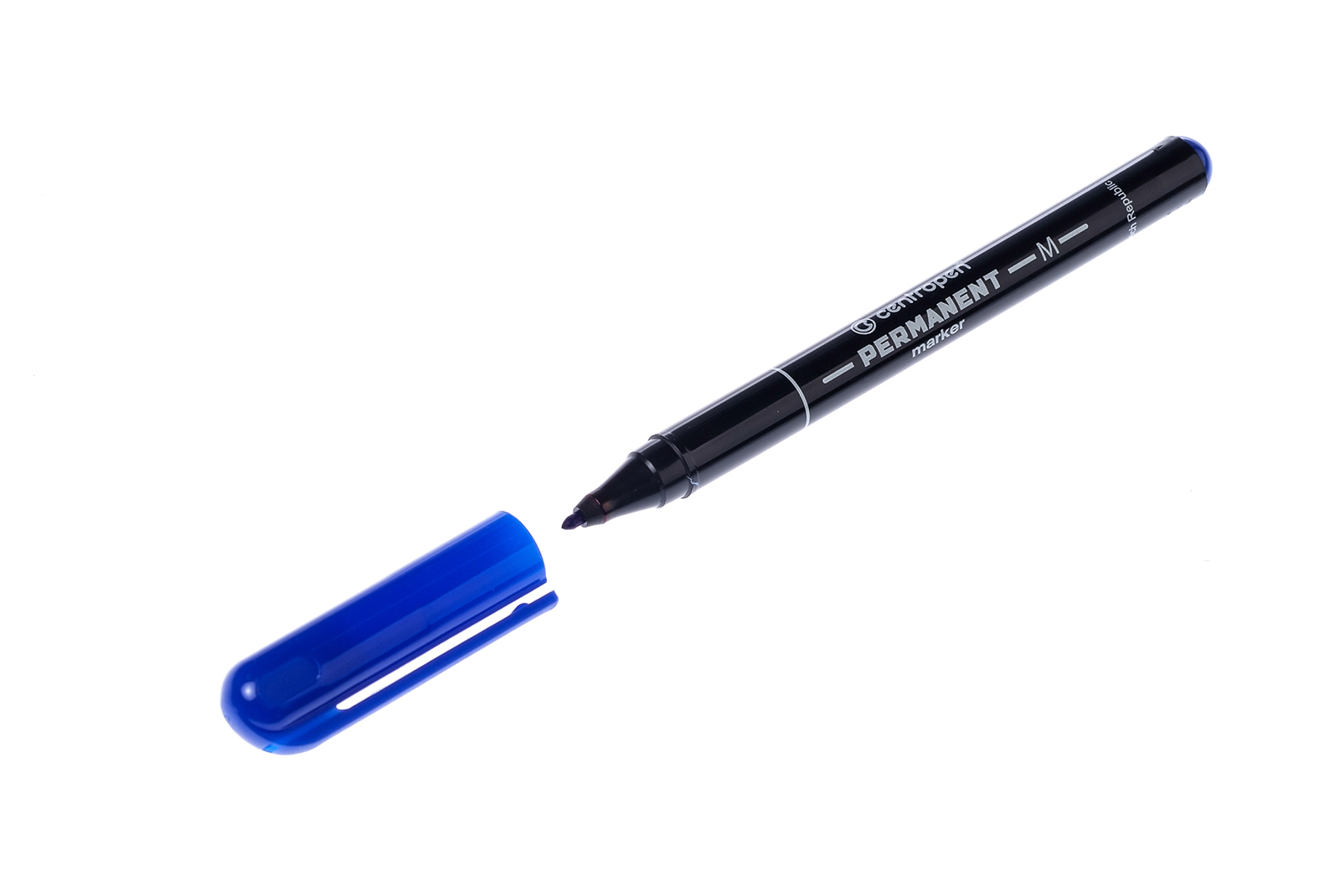 Маркер перманентный Permanent marker CENTROPEN на спиртовой основе круглый наконечник 1мм синий