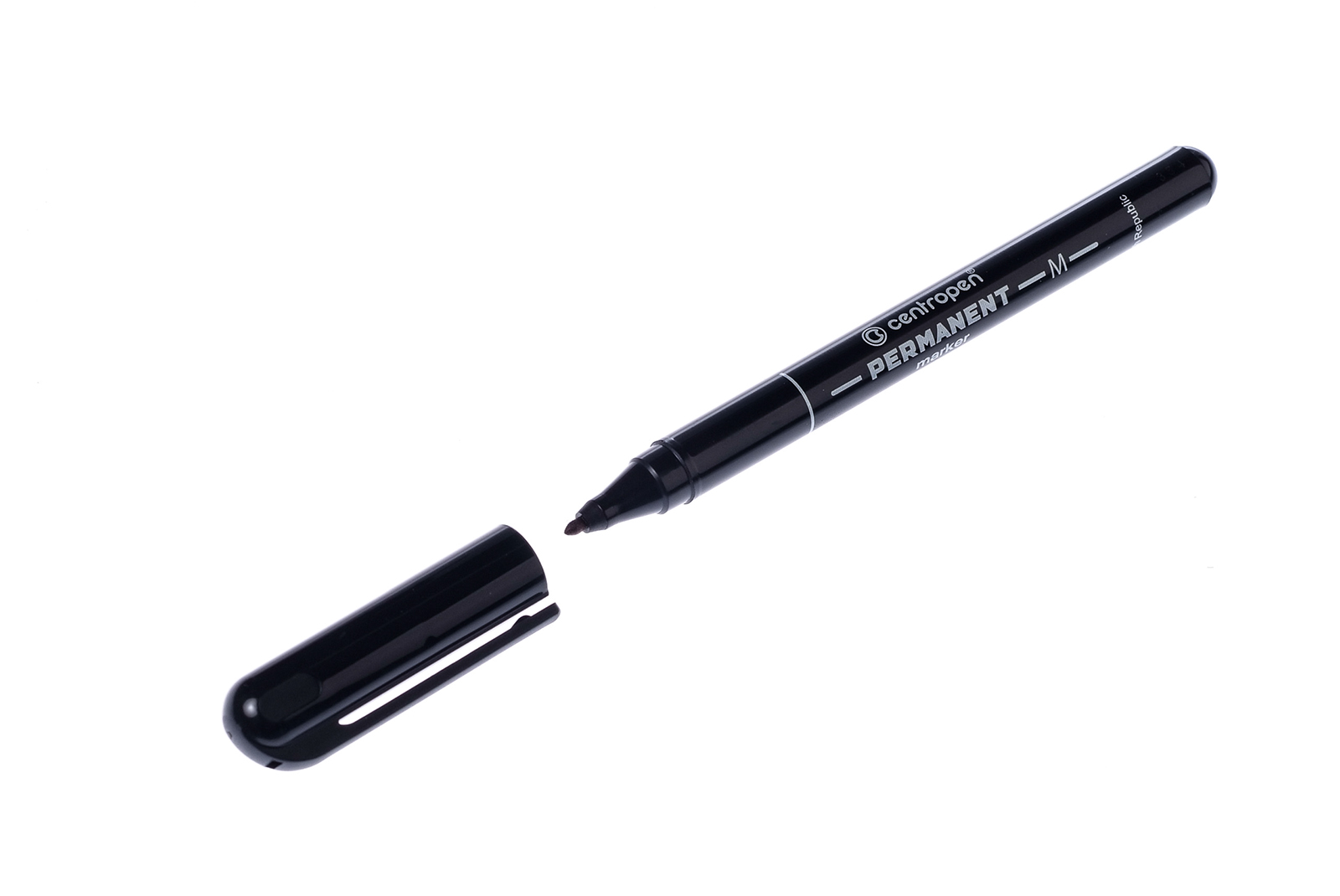 Маркер перманентный Permanent marker CENTROPEN на спиртовой основе круглый наконечник 1мм черный