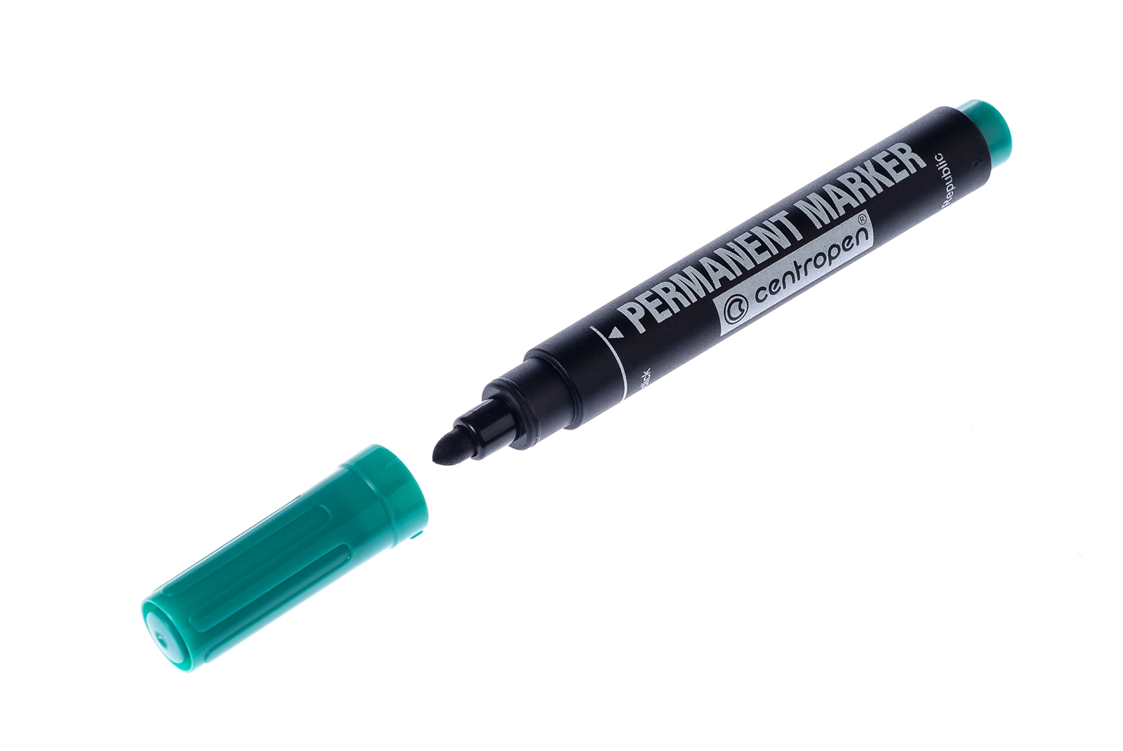 Маркер перманентный Permanent marker CENTROPEN на спиртовой основе круглый наконечник 2.5мм зеленый термостойкие чернила