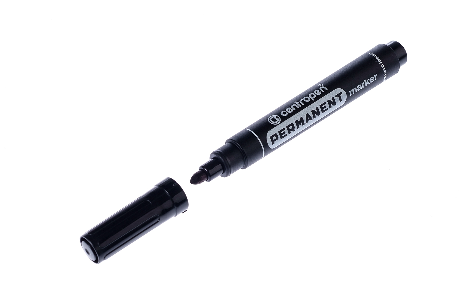 Маркер перманентный Permanent marker CENTROPEN на спиртовой основе круглый наконечник 2.5мм черный термостойкие чернила