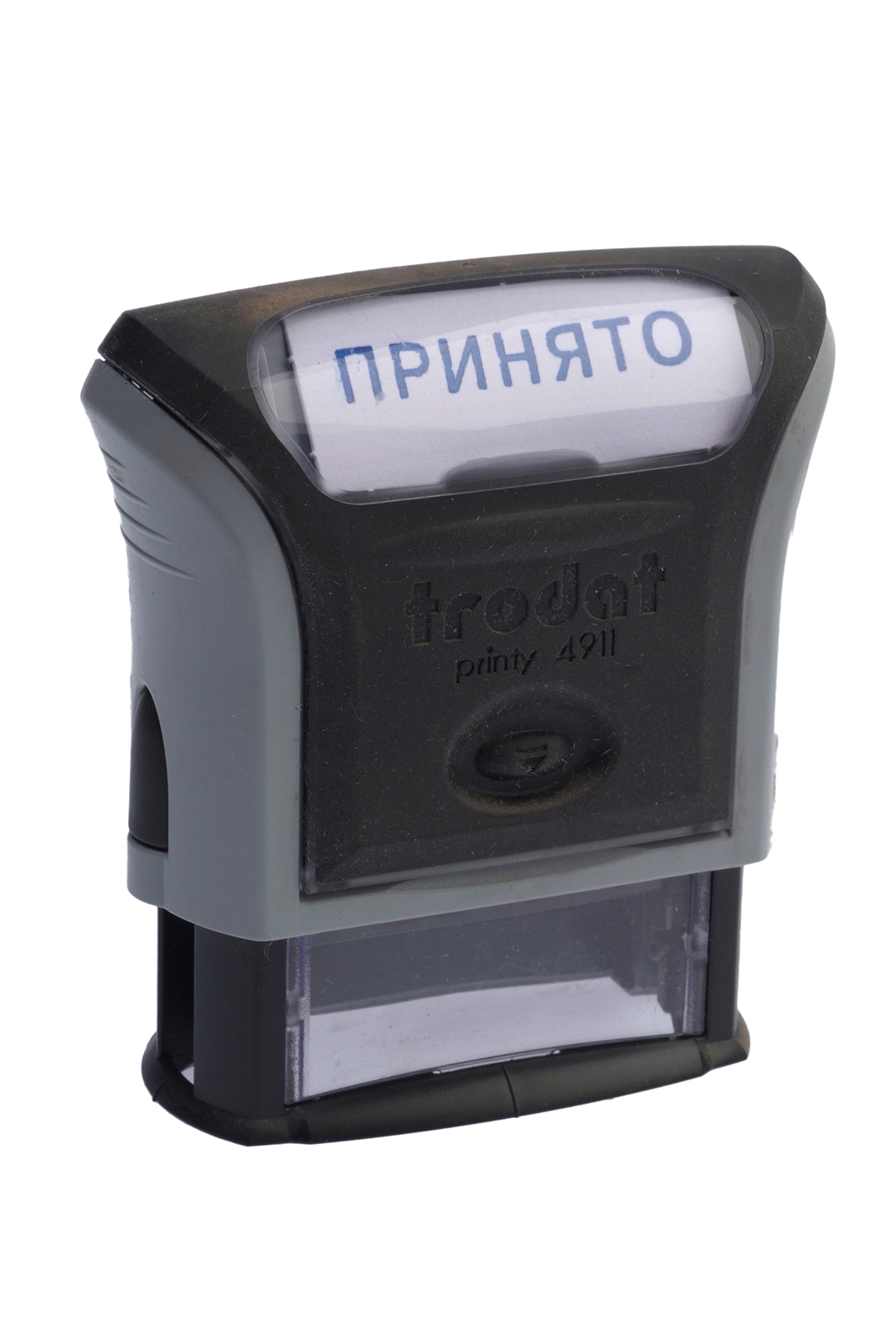 Штамп со стандартным текстом "Принято" 38х14мм без рамки корпус пластиковый PRINTY 4.0 Trodat 4911/DB/L1.37