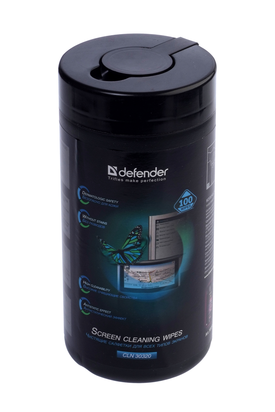 Салфетки чистящие для экранов Eco Defender в тубе 100шт