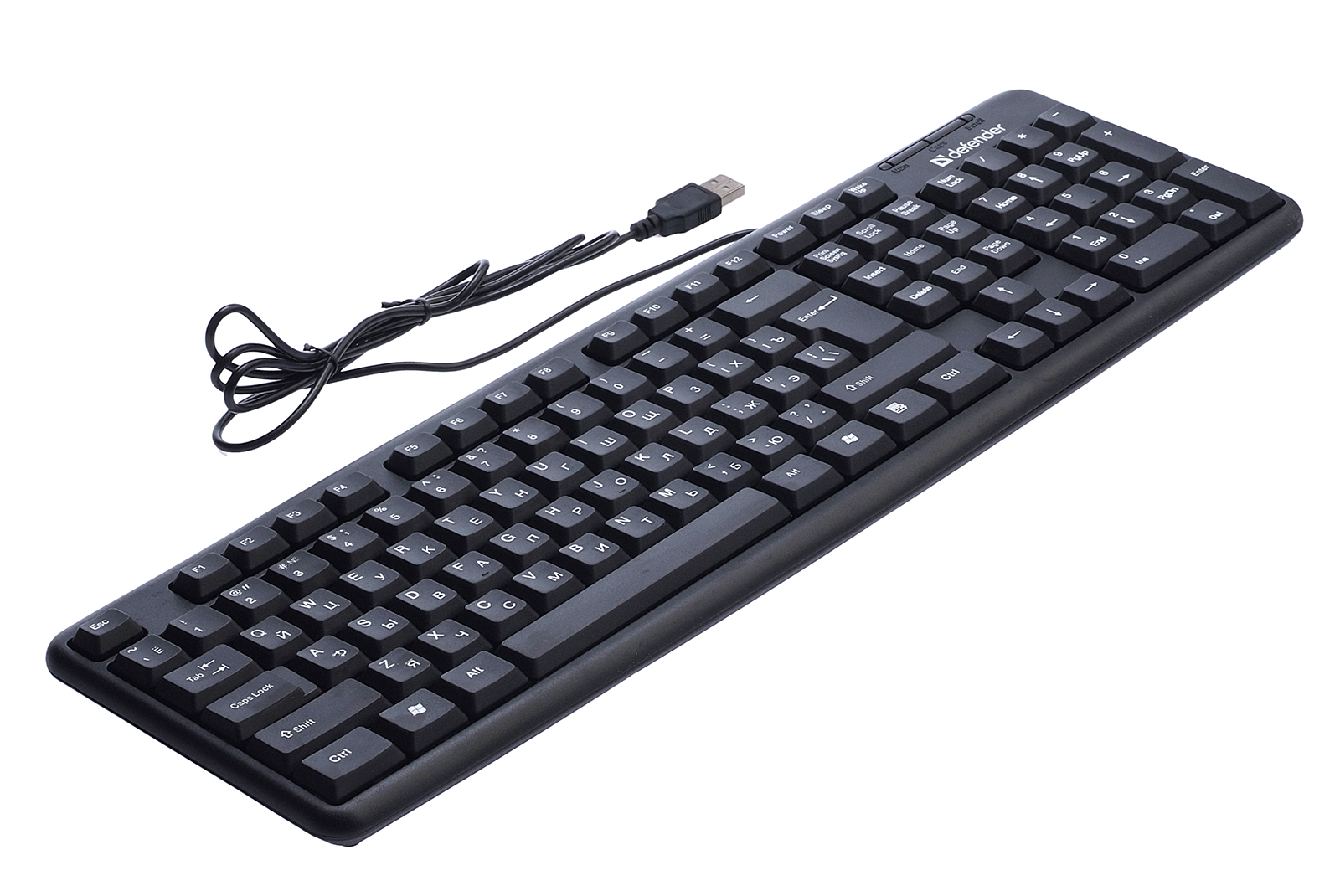 Клавиатура проводная Defender Element HB-520 USB черная