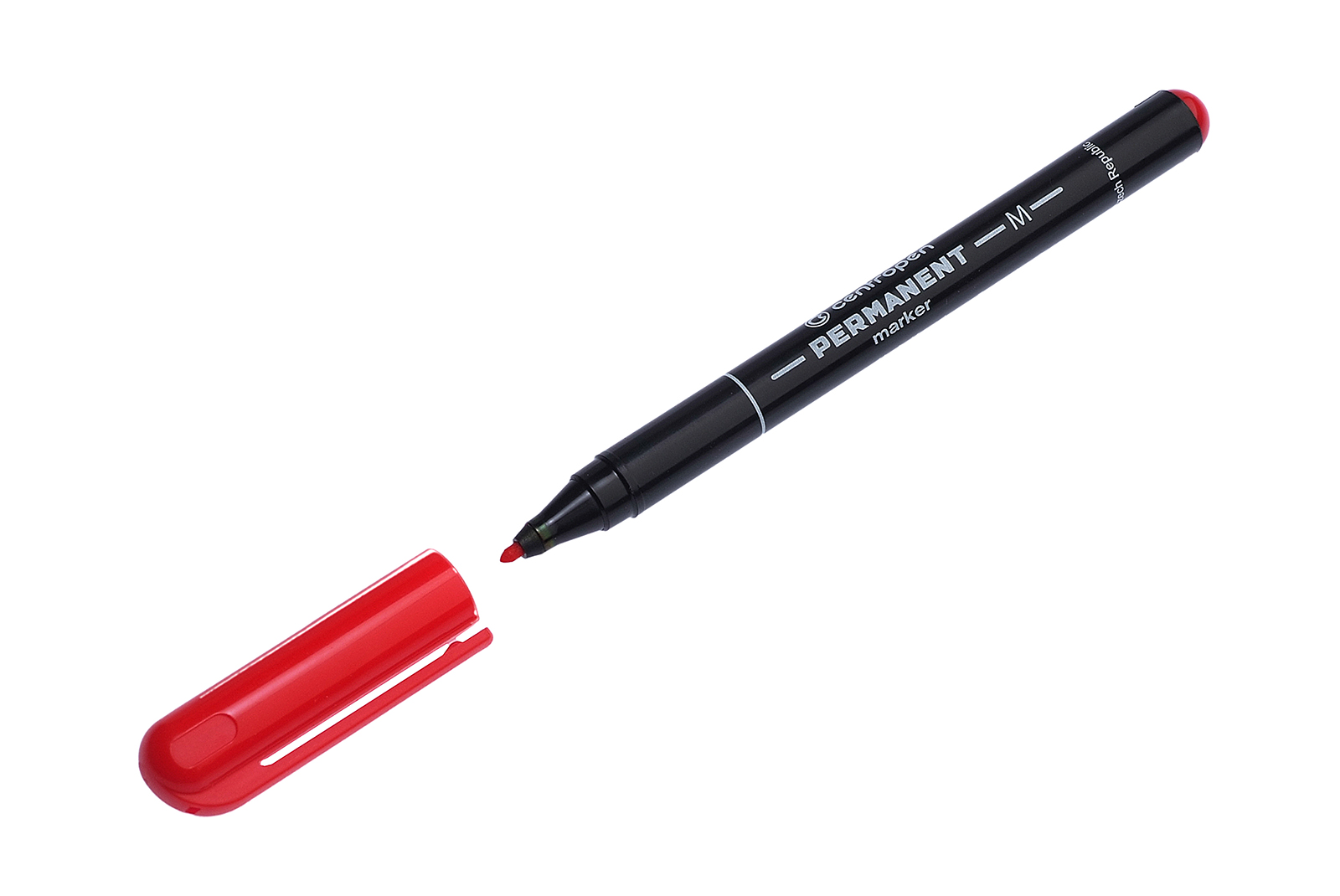 Маркер перманентный Permanent marker CENTROPEN на спиртовой основе круглый наконечник 1мм красный